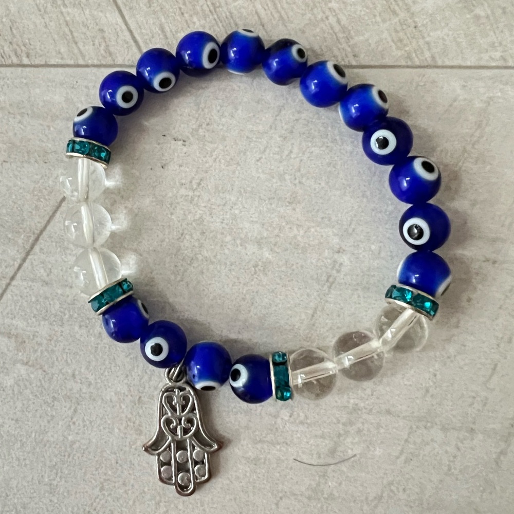 Evil eye mandala prayer beads bracelet
